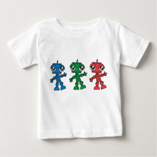 Three Little Robots Baby T-Shirt
