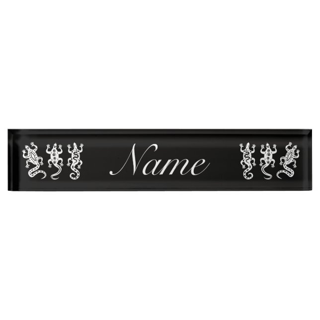 Three Lizards Thunder_Cove Southwest Style Desk Name Plate (Front)