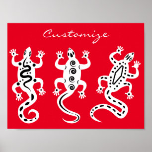 Three Lizards Thunder_Cove Southwest Style Poster