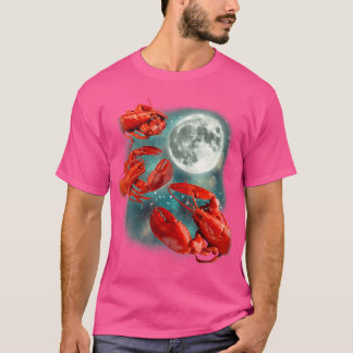 Three Lobster Moon 3 Crustaceans Sea Lover Parody T-Shirt