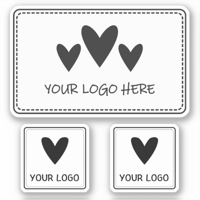 Three Logos Rectangle & Square Sticker (Front)