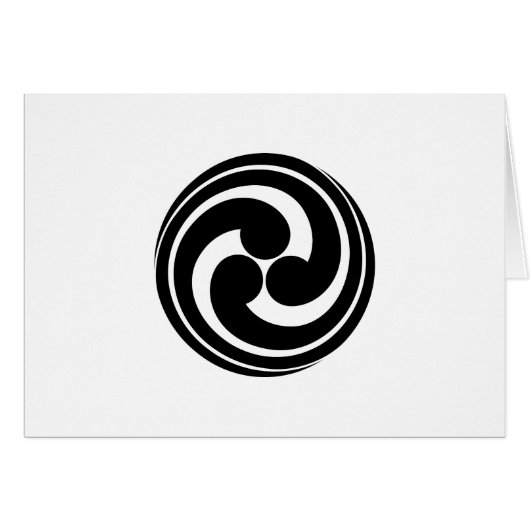 Three long-tailed swirls cards (Front Horizontal)