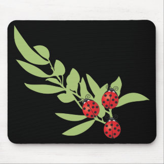 Three Lucky Ladybugs Mouse Pad
