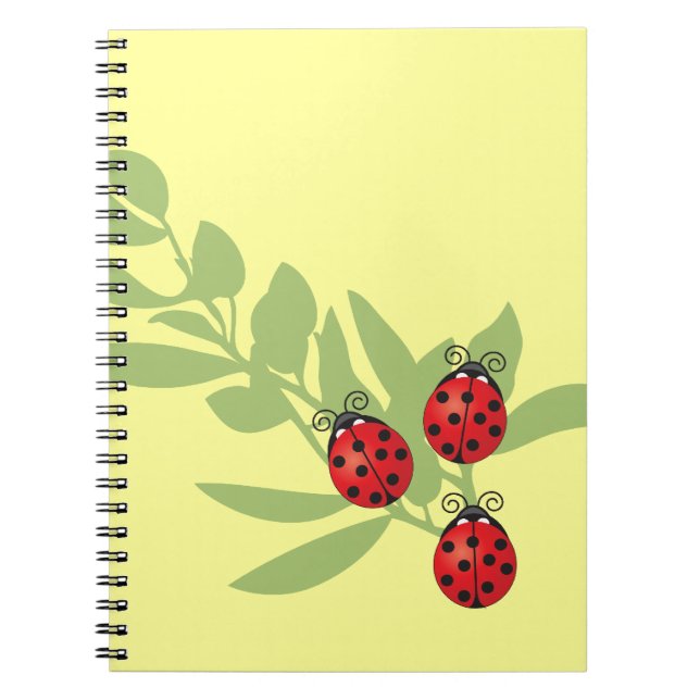 Three Lucky Ladybugs Notebook (Front)