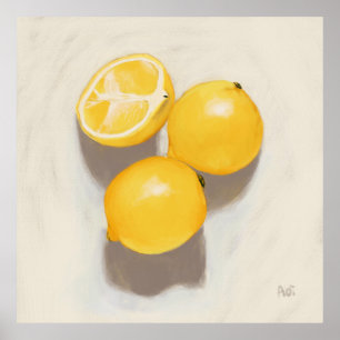 Three Luscious Lemons Archival Art Print