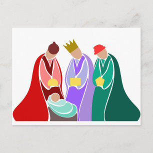 Three Magi, birth of Christ Postcard