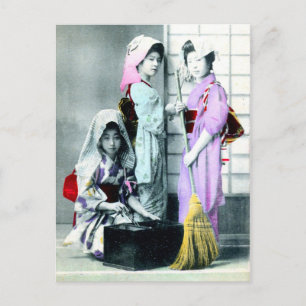 Three Maids postcard reproduction