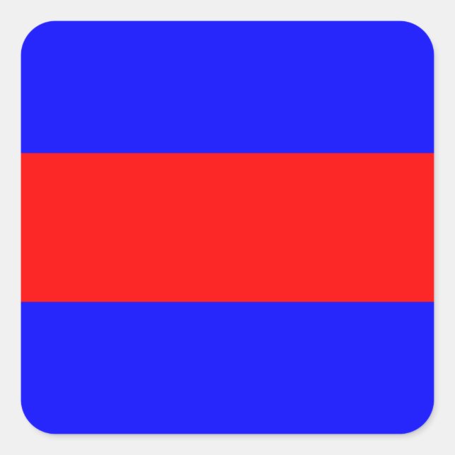 three maritime nautical alphabet number symbol fla square sticker (Front)