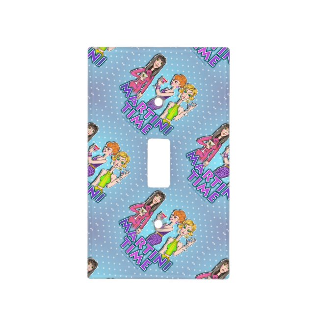 Three Martini Divas LIght Switch Cover (Front)