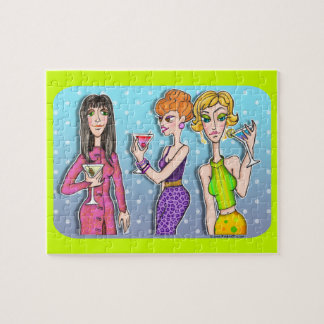 THREE MARTINI DIVAS PUZZLE or PUZZLE GIFT SET