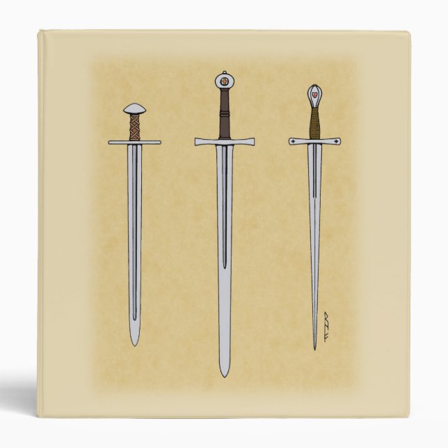 Three Medieval Swords 2016 3 Ring Binder (Front)