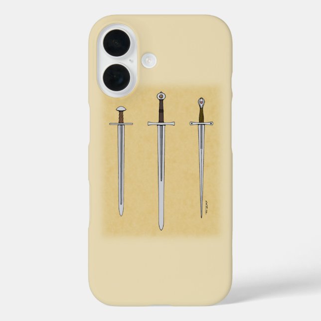 Three Medieval Swords 2016 Case-Mate iPhone Case (Back)