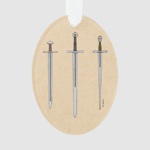 Three Medieval Swords 2016 Ornament