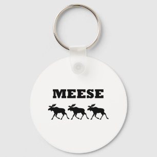 Three Meese Funny Keychain