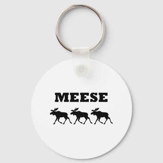Three Meese Funny Keychain (Front)
