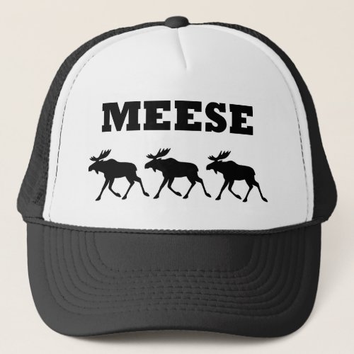 Three Meese Funny Trucker Hat