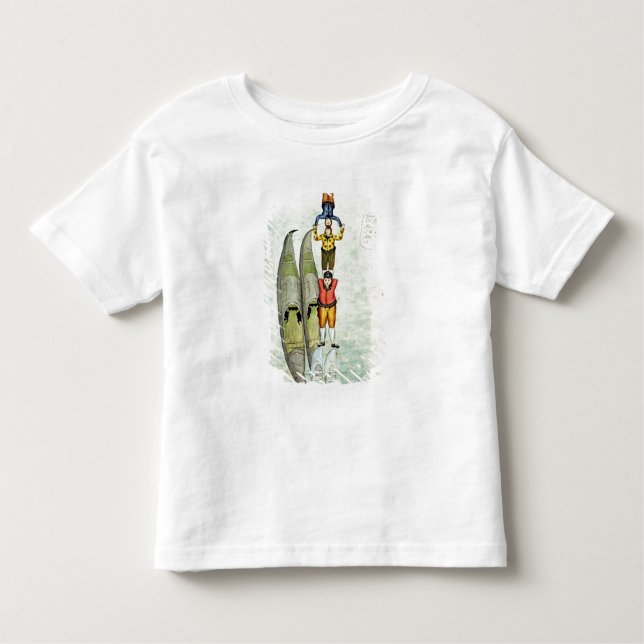 Three men balancing on two gondolas, 1772 toddler t-shirt (Front)