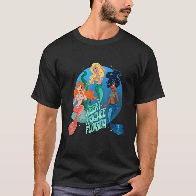 Three Mermaids Of Weeki Wachee Florida Souvenir T-Shirt (Front)