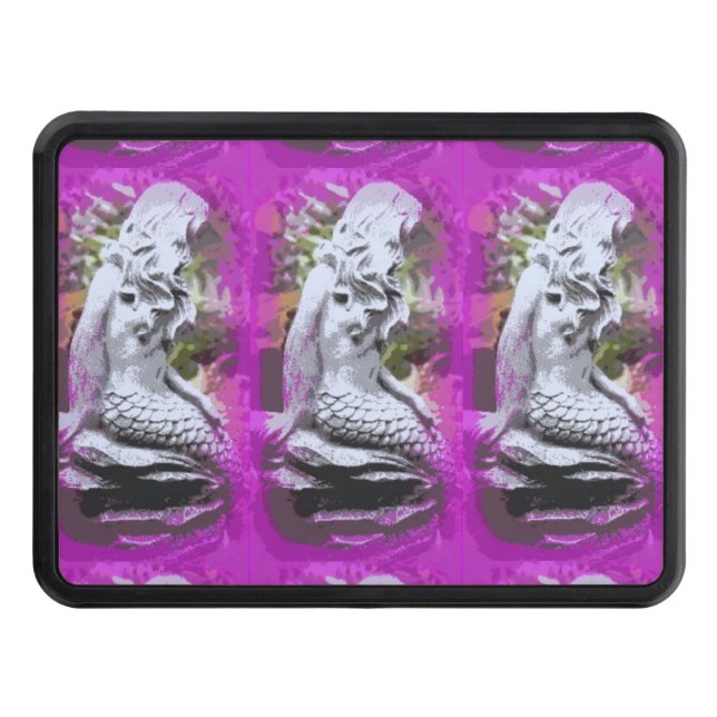 three mermaids purple trailer hitch trailer hitch cover (Front)
