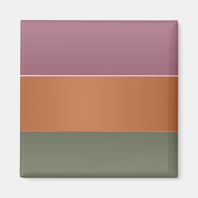 Three Metal Finish Color Stripe - Add Text Img Magnet (Front)