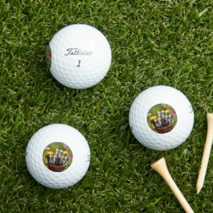 Three Mice In Flower Pots, Golf Balls