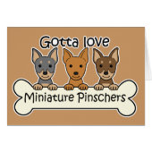 Three Miniature Pinschers (Front Horizontal)