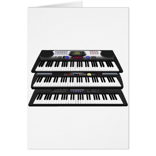 Three Modern Keyboards: Synthesizers: Cards (Front)