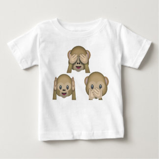 Three Monkey Emoji Baby Tshirt. T-Shirt