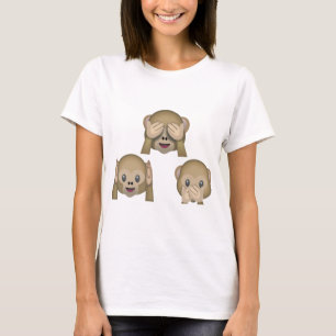 Three Monkey Emoji TShirt. T-Shirt
