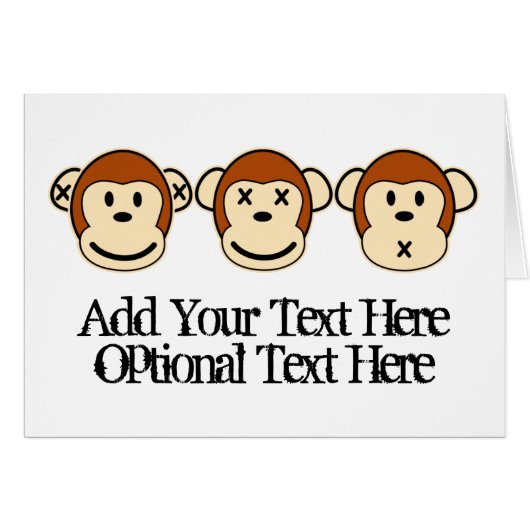 Three Monkeys Design Cards (Front Horizontal)