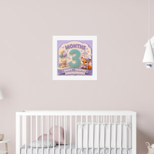Three Months of Discovery – Baby Milestone  Poster