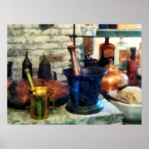 Three Mortar and Pestles Poster