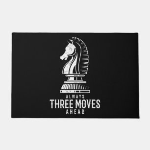 Three Moves Ahead I Chess Matt Game Chess Piece Doormat