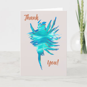 Three multi-colored conch shell wave-silhouette   holiday card