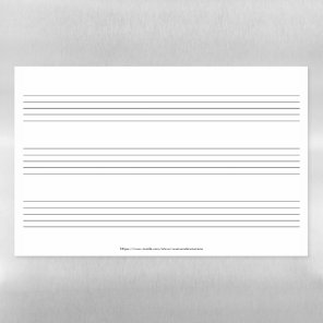 Three Music Staffs Staves System Ready to Create M Magnetic Dry Erase Sheet