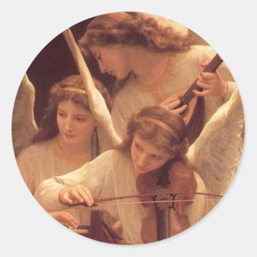 Three Musical Angels Christmas Sticker