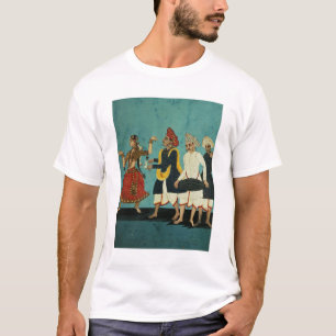 Three musicians and a dancing girl, Tanjore, Tamil T-Shirt