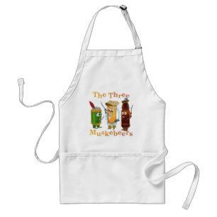 Three Muskebeers Funny Beer Pun Adult Apron
