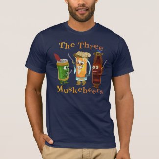Three Muskebeers Funny Beer Pun T-Shirt