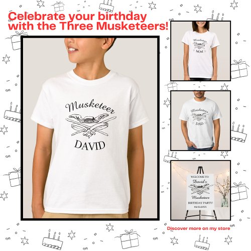 Three Musketeers Dumas Parent Mom Birthday T_Shirt