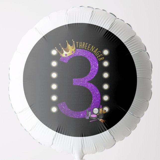 Three-nager MUA Princess Balloon (Front)