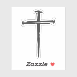 Three Nails Cross Sticker
