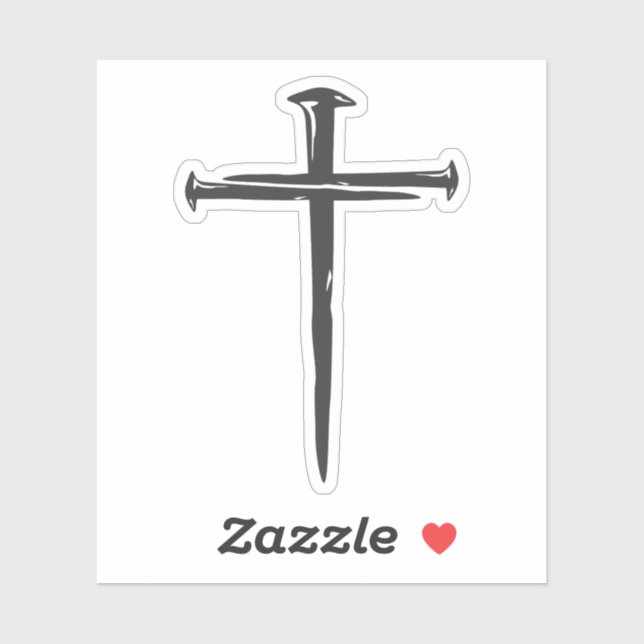 Three Nails Cross Sticker (Sheet)