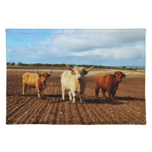 Three Naughty Highland Cows, Placemat