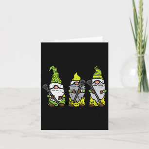 Three Nordic Gnomes Lacrosse Tomte Lax Player Men Card