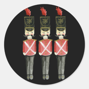 Three Nutcrackers Christmas Stickers