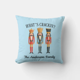 Three Nutcrackers Funny Christmas Holidays Custom Throw Pillow