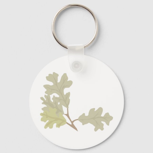 Three Oak Leaves Keychain (Front)
