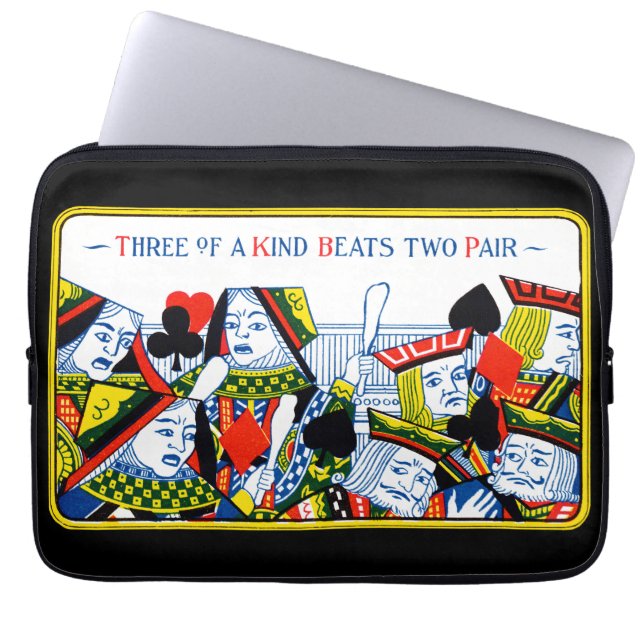 Three of a kind laptop sleeve (Front)