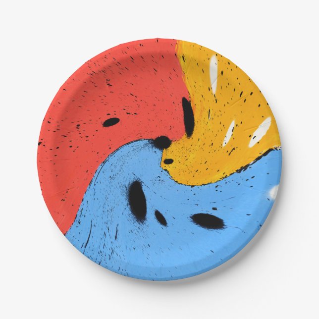 three of a kind paper plates (Front)